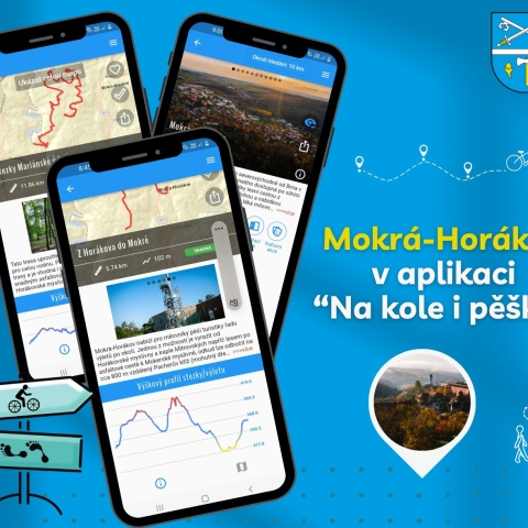 Mokrá-Horákov v aplikaci Na kole i pěšky